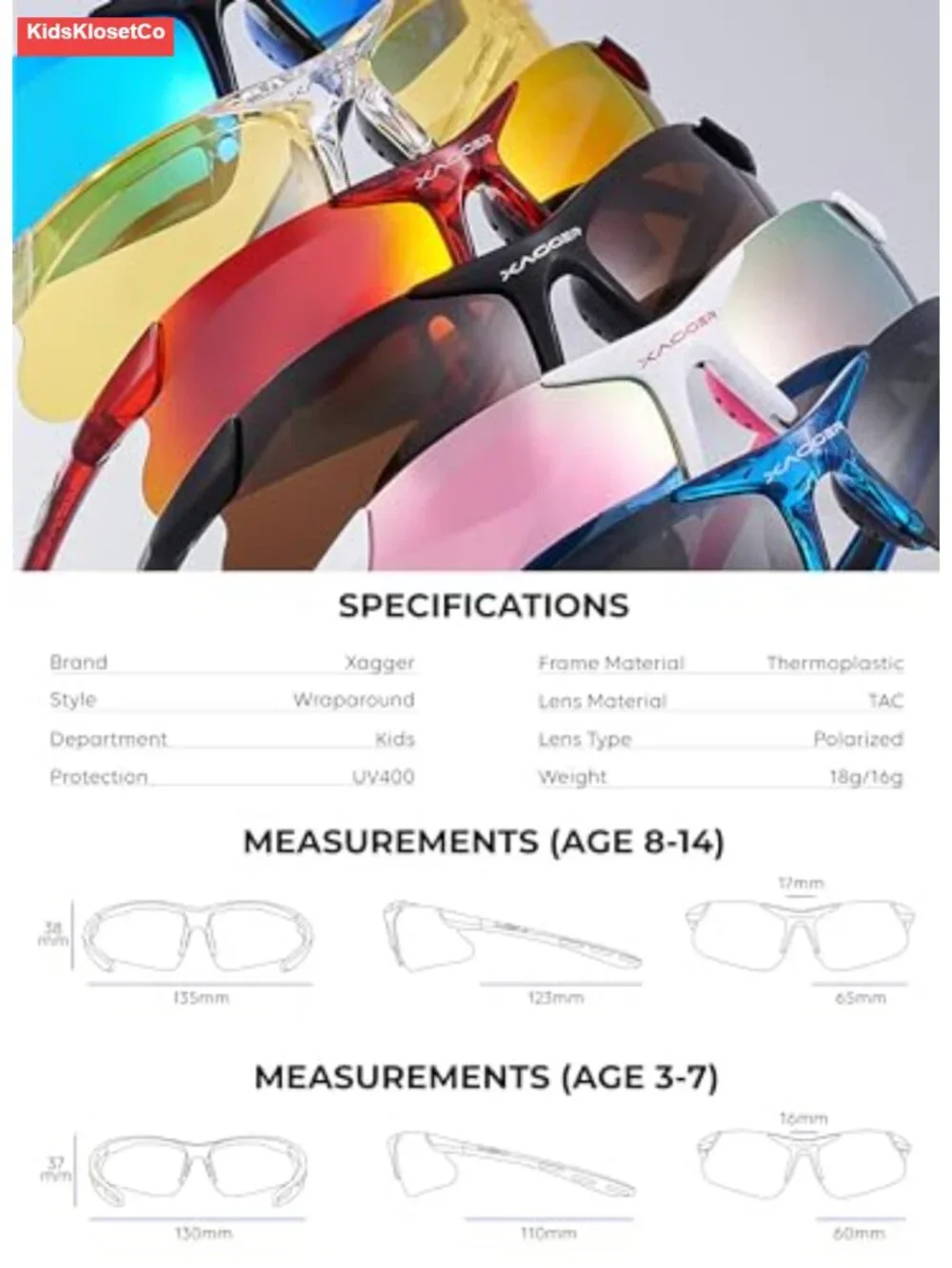 Kids Youth Polarized Sports Sunglasses TR90 Frame Baseball Softball